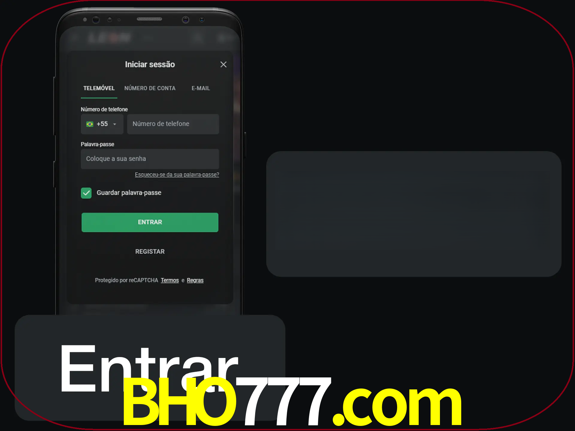 Faça o login para começar a apostar e jogar no cassino.
