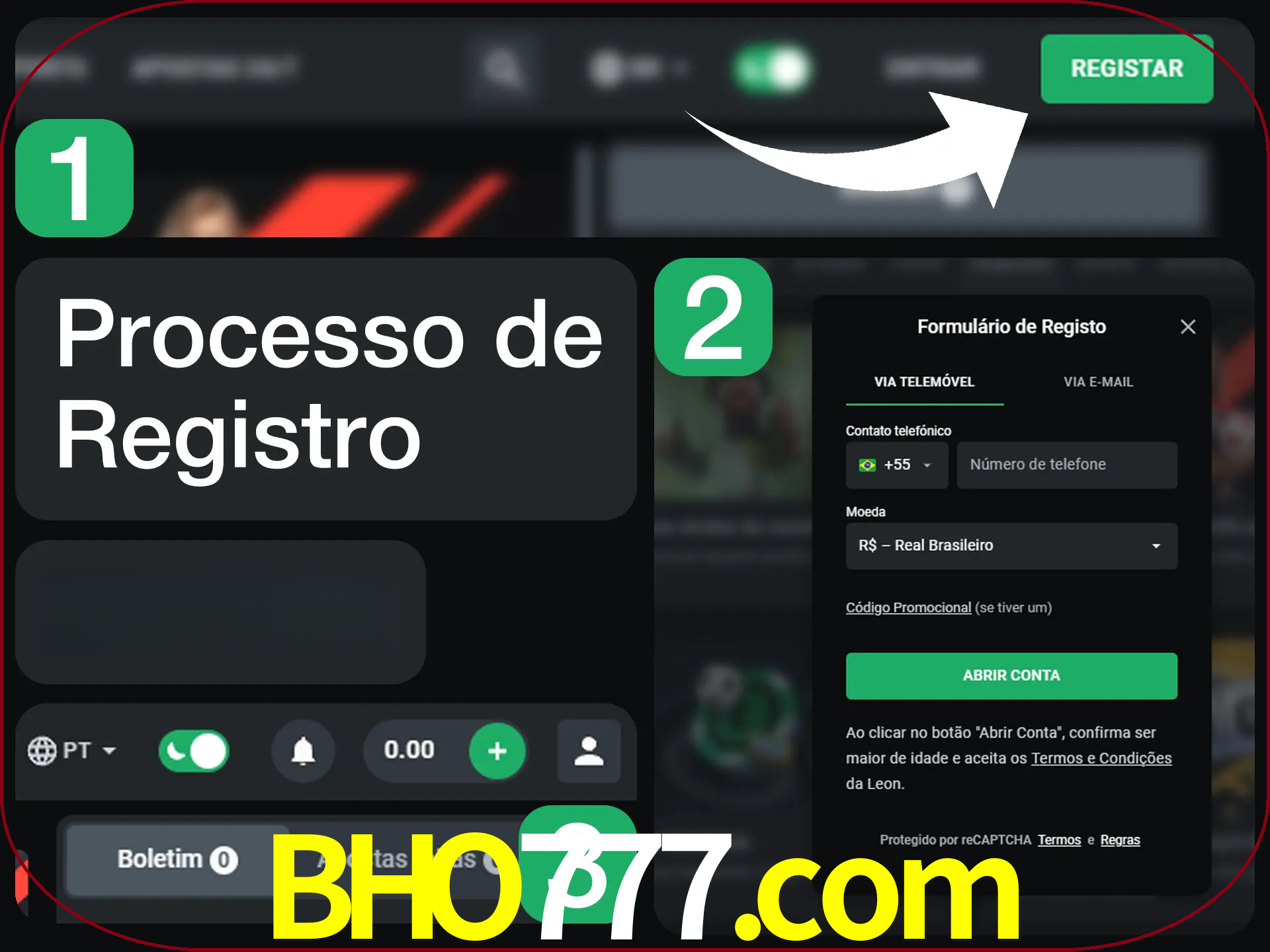 O processo de registro na LeonBet é simples.